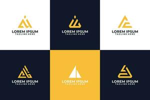 Triangle abstract logo template collection vector