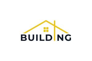 Wordmark building real estate logo design vector