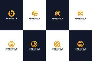 Abstract gradient circle logo design vector