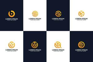 Abstract gradient circle logo design vector