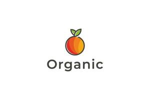 letra o orgánico naranja frutas creativo único logo vector