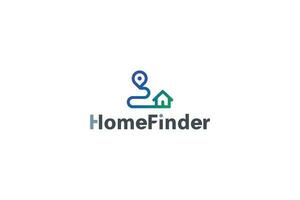 Home location point creative direction technological simple logo vector