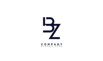 bz alfabeto letras iniciales monograma logo zb, si y z vector