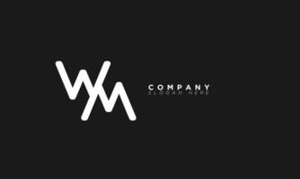 WM Alphabet letters Initials Monogram logo vector