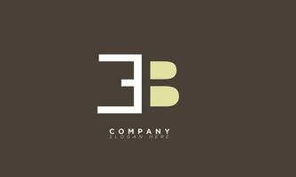 EB Alphabet letters Initials Monogram logo BE, E and B vector