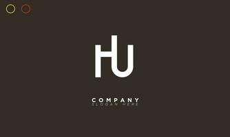 HU Alphabet letters Initials Monogram logo UH, H and U vector