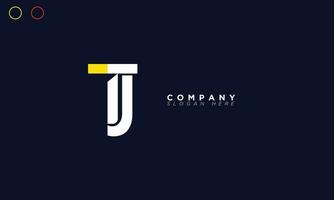 TJ Alphabet letters Initials Monogram logo JT, T and J vector