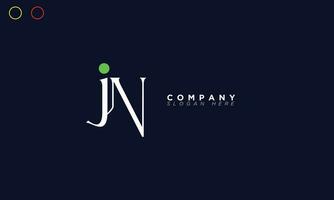JN Alphabet letters Initials Monogram logo NJ, J and N vector