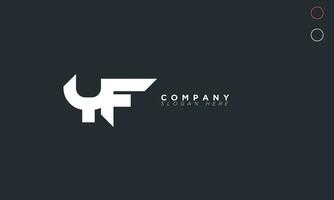 YF Alphabet letters Initials Monogram logo FY, Y and F vector