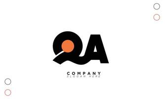 qa alfabeto letras iniciales monograma logo aq, q y a vector