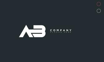 AB Alphabet letters Initials Monogram logo BA, A and B vector