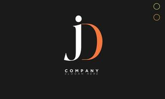 JD Alphabet letters Initials Monogram logo DJ, J and D vector