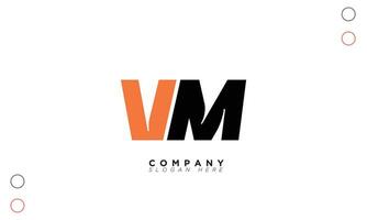 VM Alphabet letters Initials Monogram logo MV, V and M vector