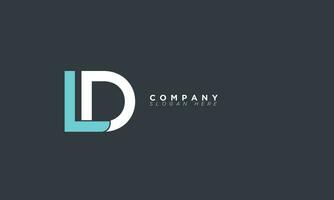 LD Alphabet letters Initials Monogram logo DL, L and D vector