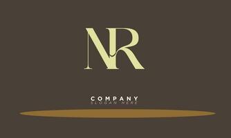 NR Alphabet letters Initials Monogram logo RN, N and R vector