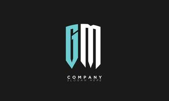 GM Logo monogram with negative space style design template 2771772