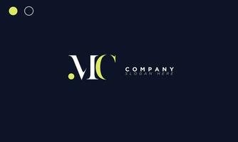 MC Alphabet letters Initials Monogram logo CM, M and C vector