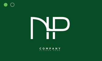 NP Alphabet letters Initials Monogram logo PN, N and P vector