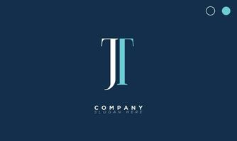 JT Alphabet letters Initials Monogram logo TJ, J and T vector