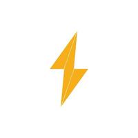 simple geometric thunder flat logo vector