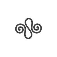 abstract letter s loop spiral shape lines art symbol logo vector