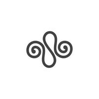 abstract letter s loop spiral shape lines art symbol logo vector