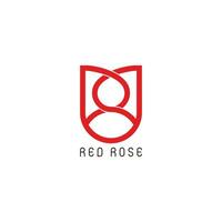 letter pp red rose linked overlap logo vector