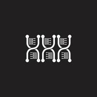 group dna simple flat geometric design genetic symbol vector