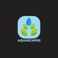 agua planta acuario aquascape símbolo vector