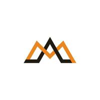 letter m triangle colorful triangle lines geometric logo vector