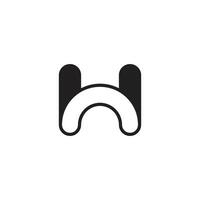 letter w loop outline simple logo vector