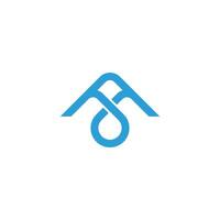 abstract mountain fresh water symbol logo vector