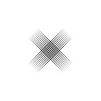 letra X rayas movimiento símbolo decoración vector