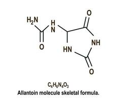 Allantoin molecule skeletal structure formula. Vector illustration.