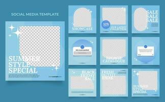 social media template banner house architecture service promotion vector