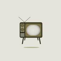 old school television vector retro analog flat design simple mock up animation attractive