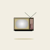 antiguo colegio televisión vector retro término análogo plano diseño sencillo burlarse de arriba animación atractivo