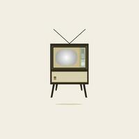 old school television vector retro analog flat design simple mock up animation attractive