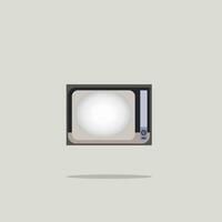 old school television vector retro analog flat design simple mock up animation attractive