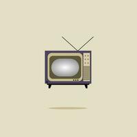 old school television vector retro analog flat design simple mock up animation attractive