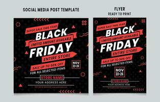 Black friday social media post design, Black Friday flyer design , Black friday promotion social media post and story template design vector