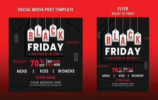 Black friday social media post design, Black Friday flyer design , Black friday promotion social media post and story template design vector