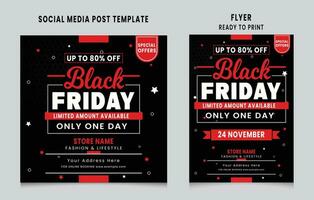 Black friday social media post design, Black Friday flyer design , Black friday promotion social media post and story template design vector