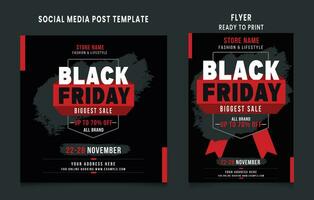 Black friday social media post design, Black Friday flyer design , Black friday promotion social media post and story template design vector