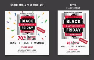 Black friday social media post design, Black Friday flyer design , Black friday promotion social media post and story template design vector