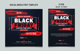 Black friday social media post design, Black Friday flyer design , Black friday promotion social media post and story template design vector