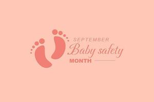 Vector illustration design concept of baby safety month observed on every September.