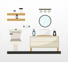 toilet room interior vector