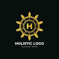 holístico logo vector modelo diseño