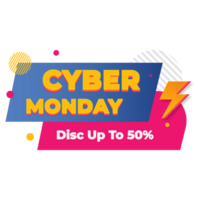 Cyber Monday Abstract Color 2D Illustration png